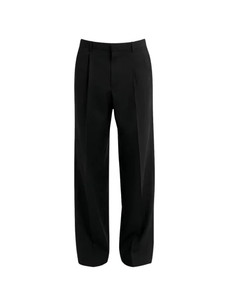Pantaloni Sunflower de lână plisate negru