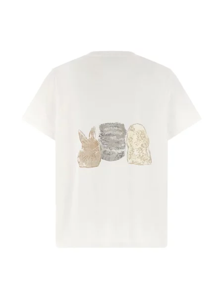 Koszulka Ganni z nadrukiem biała