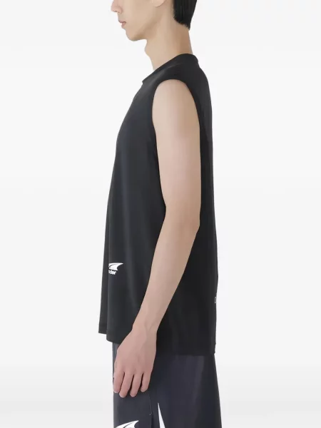 Tricou And Wander fără mâneci cu imagine negru