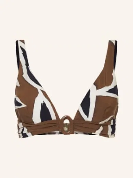 Maryan Mehlhorn Bralette Bikiny Nomade hnědá / krémová černá