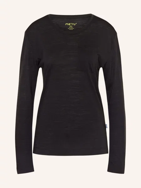 Me°Ru Koszulka Z Długim Rękawem Vaxholm schwarz czarna