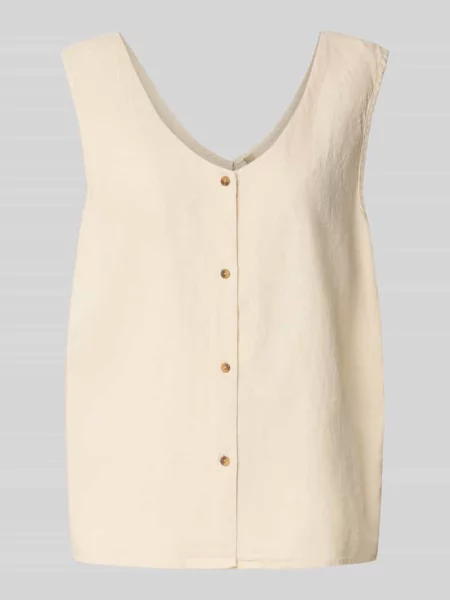 Kamizelka o kroju relaxed fit z mieszanki i lnu model ‘Ina’ Soyaconcept beżowa