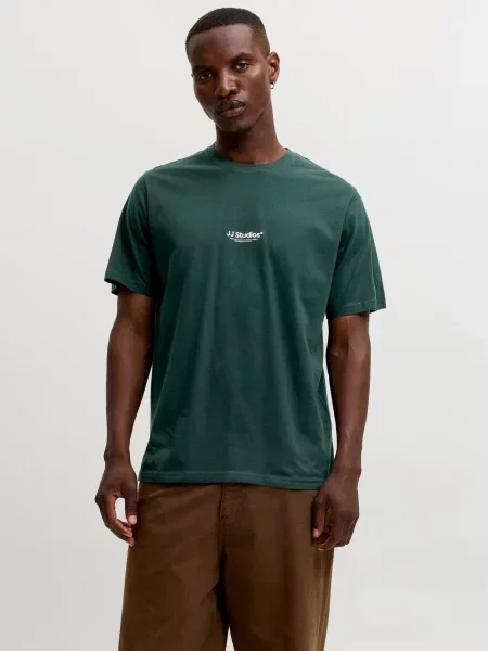JACK & JONES Tricou JJESoho verde pin alb