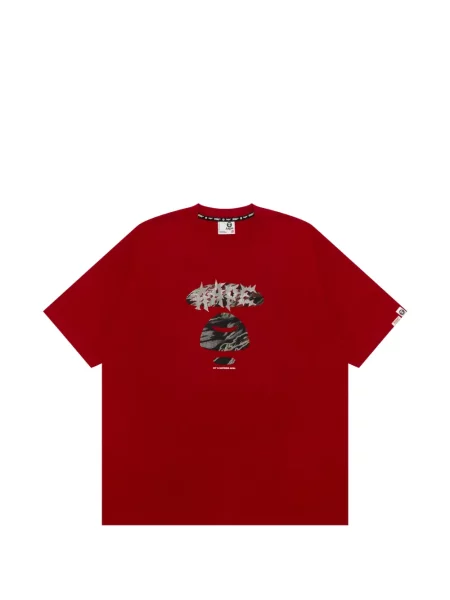 Tricou Aape By A Bathing Ape cu imagine roșu