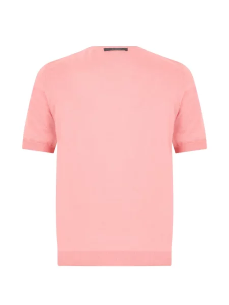 Scurt tricou Fedeli cu decolteu rotund roz
