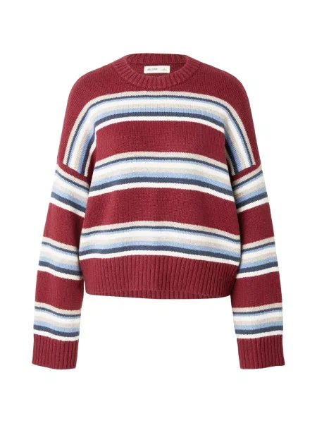 HOLLISTER Pulover crem / albastru / roșu burgundy alb