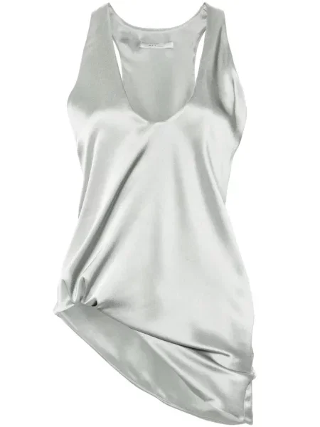 Satynowa podkoszulka Rev asymetryczna szara