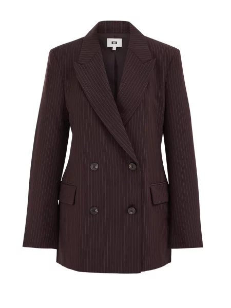 WE Fashion Sacou maro ruginiu / metalic gri