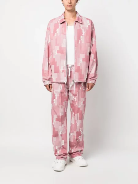 Bunda Marcelo Burlon County Of Milan s potiskem růžová