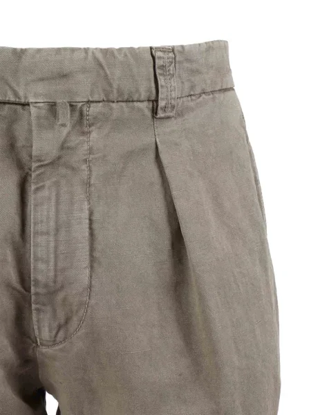 Pantaloni Berwich plisate verde