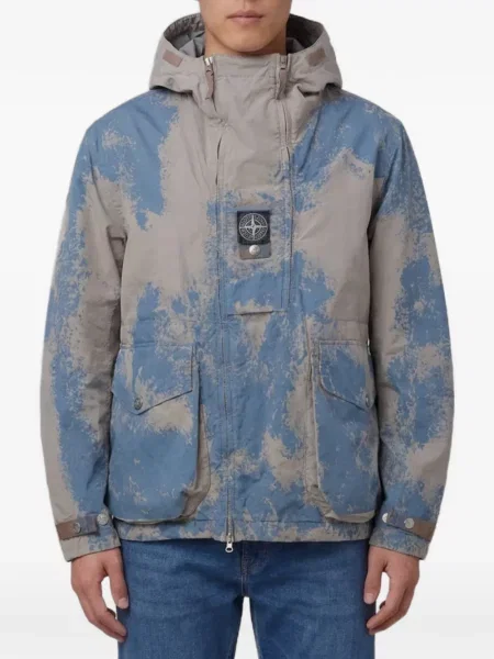 Geacă Stone Island cu glugă cu strasuri