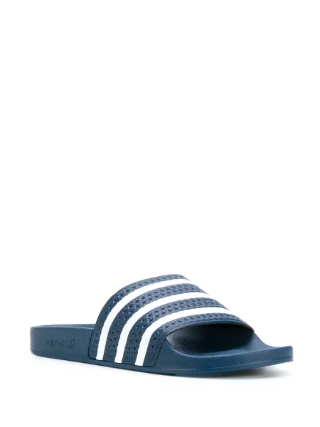 Klapki Adidas bez obcasa niebieskie
