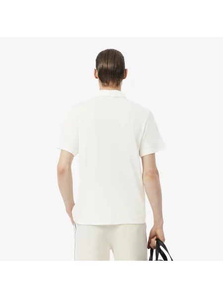 Lacoste Lniana Koszulka Polo Classic Fit biała