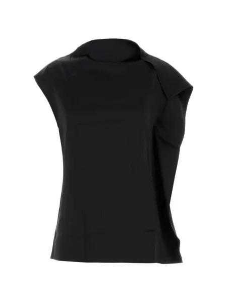 Top Sportmax fără mâneci cu volane negru