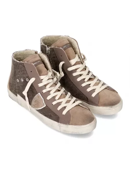Buty do tenisa Philippe Model skórzane do tenisa brązowe