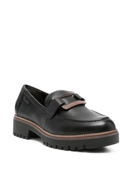 Pantofi loafer Tamaris cu cataramă chunky negru