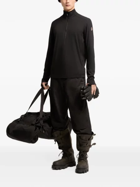 Πλεκτή μπλούζα Moncler μαύρο