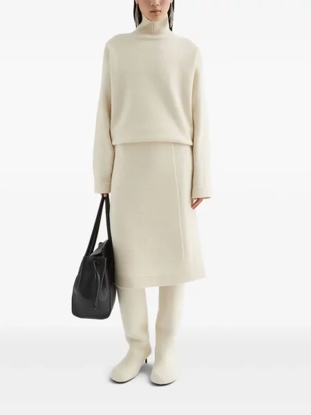 Fustă midi Jil Sander până la genunchi
