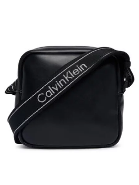 Calvin Klein Maža rankinė Bold Logo Webbing Square Crossbo Juoda balta