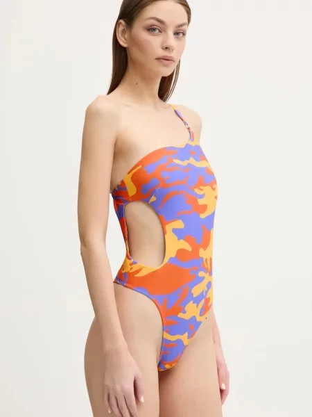 Jednodielne plavky adidas Originals STR SWIMSUIT fialová