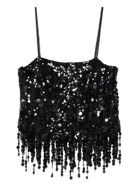 Top Blumarine sa šljokicama crna