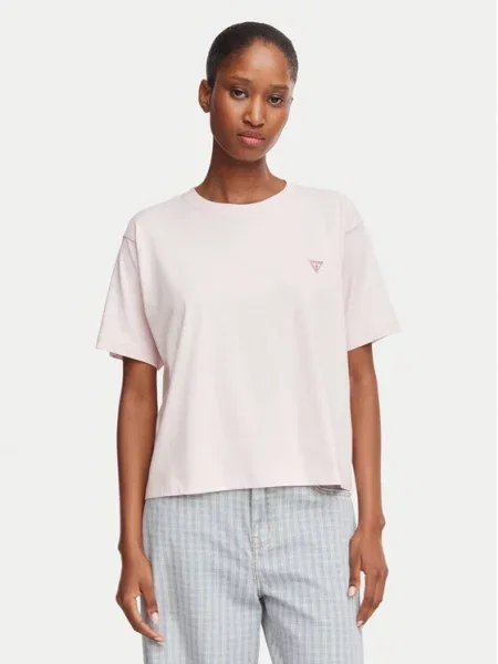 Guess Jeans T-shirt Svijetlo roza Boxy Fit