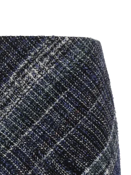 Vilnonis pledas mini sijonas Missoni mėlyna