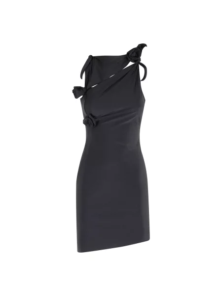 Mała mały sukienka mini Coperni w kwiatki czarna