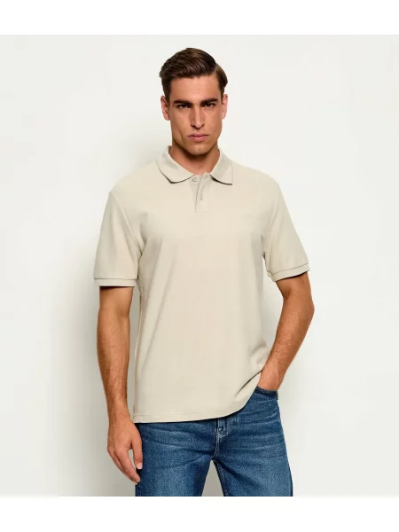 Tricou polo Boss Orange bej