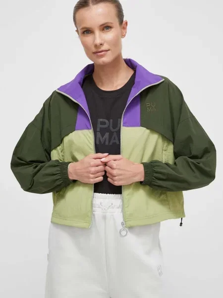 Куртка Puma перехідна oversize зелений
