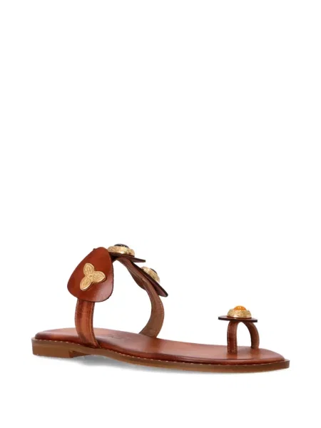 Sandale Kotris Sandals cu model floral maro