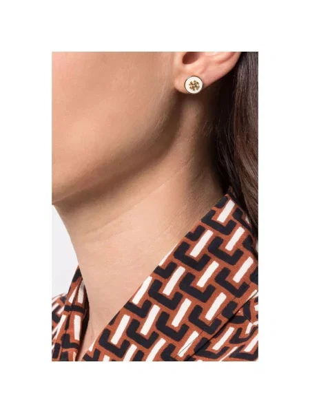 Kolczyki Tory Burch białe