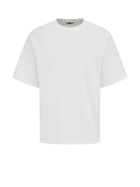 WE Fashion Tricou Boxy' alb