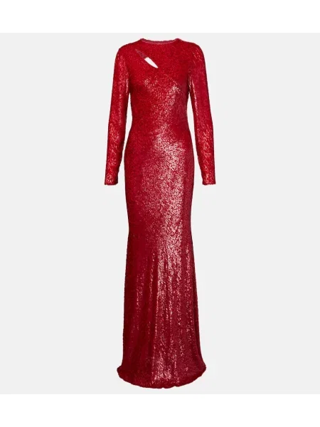 Rochie maxi Self-portrait de costum roșu