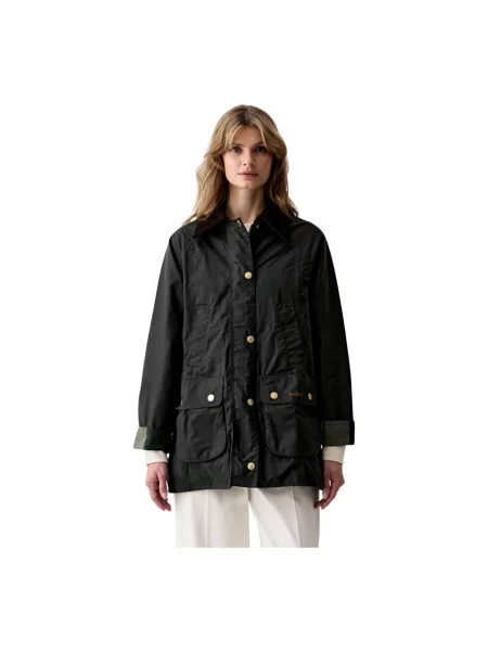 Woskowana parka Barbour zielona