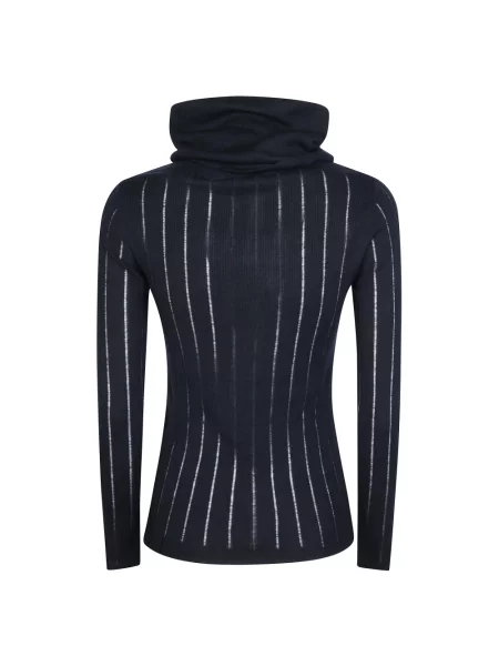 Sweter z golfem Max Mara Studio wełniany do golfa niebieski