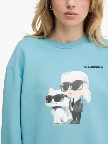 Hanorac Karl Lagerfeld cu imagine albastru