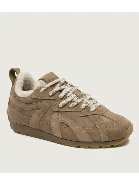 INUIKII Szigetelt sneakers tornacipő Maribella | shearling | hasított bőr bézs