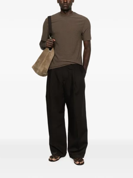 Tricou Giorgio Armani tricotate maro