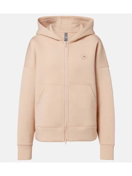 Hanorac cu glugă Adidas By Stella Mccartney cu autograf roz