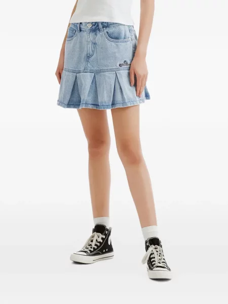 Fustă din denim Fingercroxx albastru