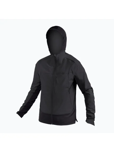 Jachetă ciclism bărbați Endura Polartec negru