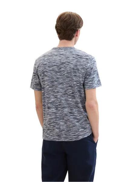 TOM TAILOR Tricou bleumarin alb