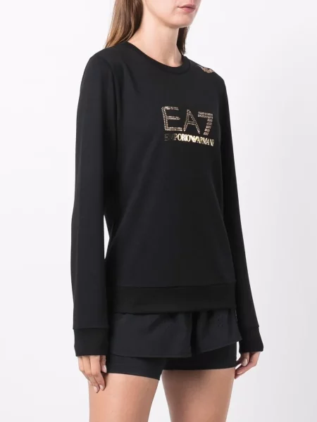 Dlouhé tričko Ea7 Emporio Armani černé