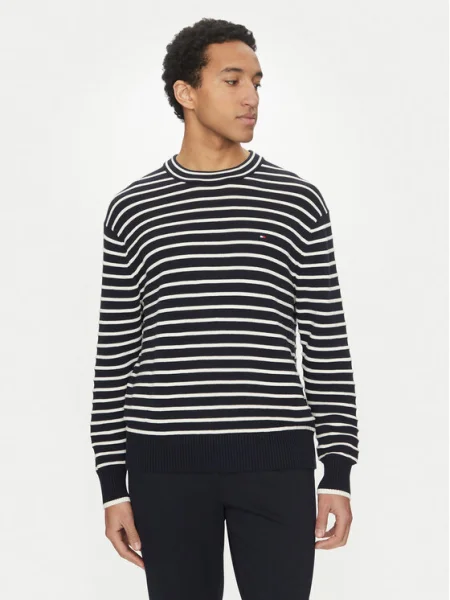Tommy Hilfiger Пуловер Breton тъмносин