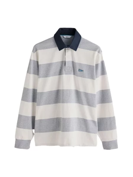 Next Tricou bleumarin / gri amestecat alb