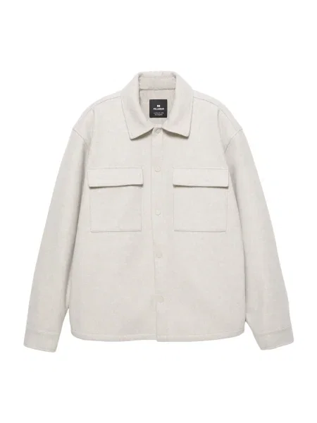 Pull&Bear Geacă de primăvară-toamnă murdar alb