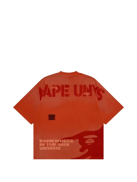 Tricou Aape By A Bathing Ape cu imagine portocaliu