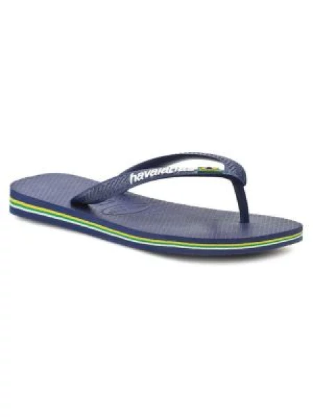 Japonke Havaianas Brasil Logo Navy Blue modra