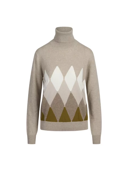 Sweter z golfem Ballantyne brązowy